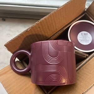 Set of 2 Threshold Purple Ceramic Mugs
